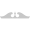 Ekena Millwork Rams Head Architectural Grade PVC Pediment (Urn Ships Unattached in Box), 38"W x 9-1/2"H x 2-3/4"P PEDPS038X095RHP00 - alternate 4